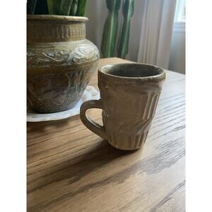 Vintage Studio Art Pottery Mug Signed Pottery Mug Handmade Pottery